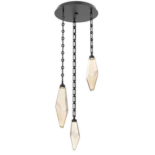 Levi Wilson Rock Crystal 17 Inch Multi Light Pendant by Hammerton Studio