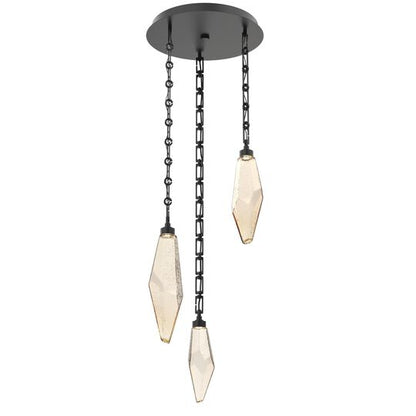 Levi Wilson Rock Crystal 17 Inch Multi Light Pendant by Hammerton Studio