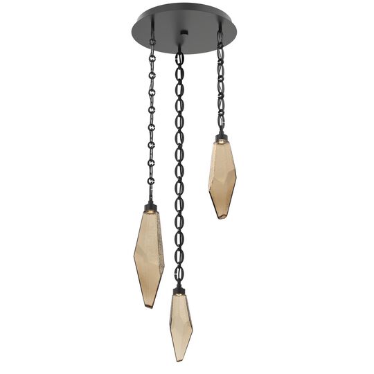 Levi Wilson Rock Crystal 17 Inch Multi Light Pendant by Hammerton Studio