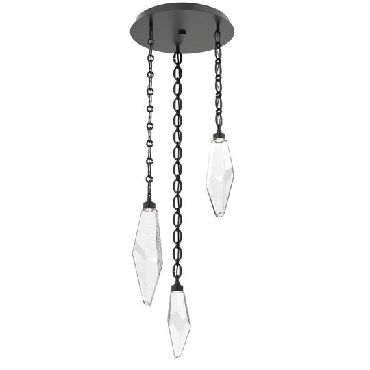 Levi Wilson Rock Crystal 17 Inch Multi Light Pendant by Hammerton Studio