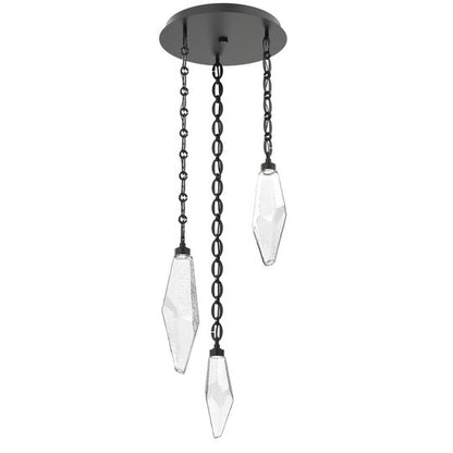 Levi Wilson Rock Crystal 17 Inch Multi Light Pendant by Hammerton Studio
