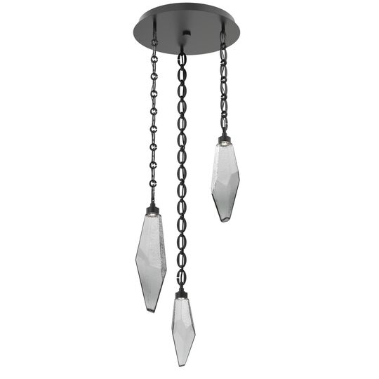 Levi Wilson Rock Crystal 17 Inch Multi Light Pendant by Hammerton Studio
