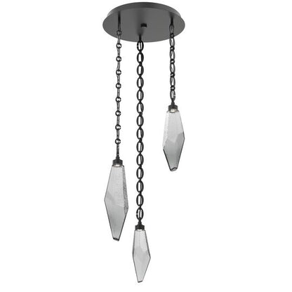 Levi Wilson Rock Crystal 17 Inch Multi Light Pendant by Hammerton Studio
