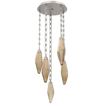 Levi Wilson Rock Crystal 19 Inch Multi Light Pendant by Hammerton Studio