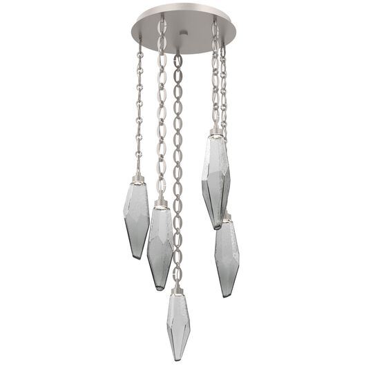 Levi Wilson Rock Crystal 19 Inch Multi Light Pendant by Hammerton Studio