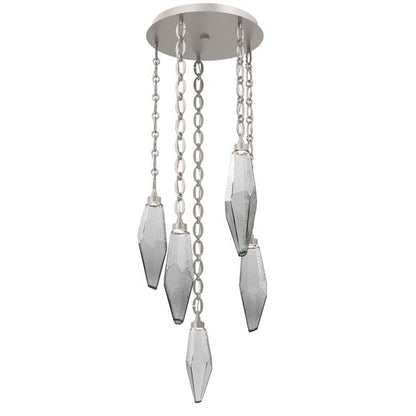 Levi Wilson Rock Crystal 19 Inch Multi Light Pendant by Hammerton Studio