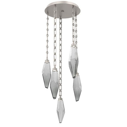 Levi Wilson Rock Crystal 19 Inch Multi Light Pendant by Hammerton Studio