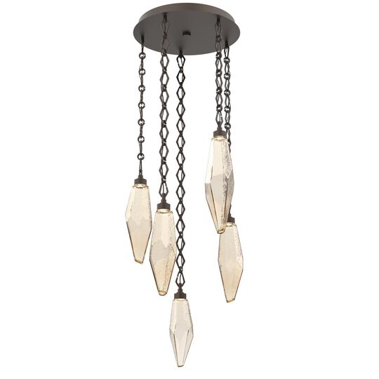 Levi Wilson Rock Crystal 19 Inch Multi Light Pendant by Hammerton Studio