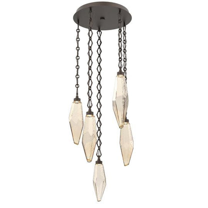 Levi Wilson Rock Crystal 19 Inch Multi Light Pendant by Hammerton Studio