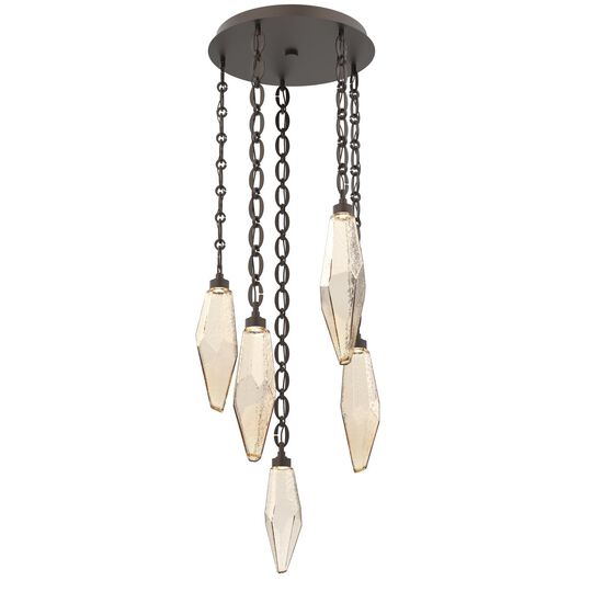 Levi Wilson Rock Crystal 19 Inch Multi Light Pendant by Hammerton Studio