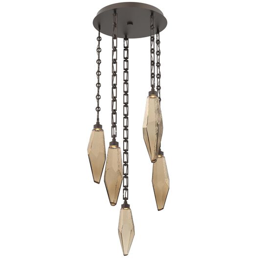 Levi Wilson Rock Crystal 19 Inch Multi Light Pendant by Hammerton Studio