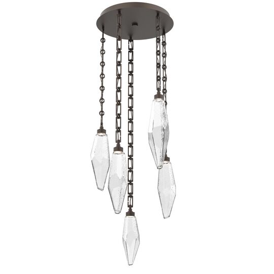 Levi Wilson Rock Crystal 19 Inch Multi Light Pendant by Hammerton Studio