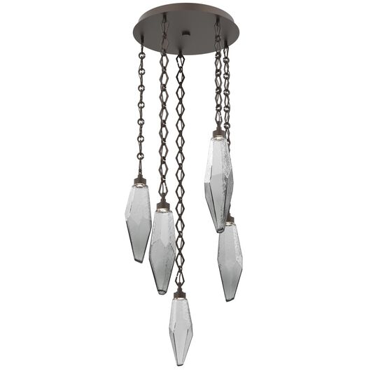 Levi Wilson Rock Crystal 19 Inch Multi Light Pendant by Hammerton Studio
