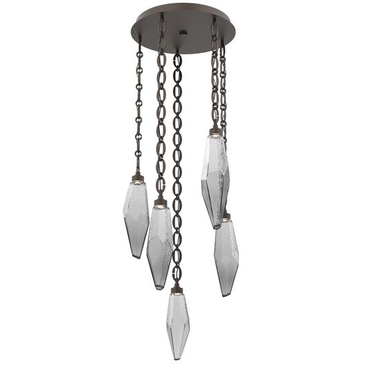 Levi Wilson Rock Crystal 19 Inch Multi Light Pendant by Hammerton Studio