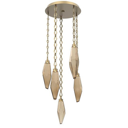 Levi Wilson Rock Crystal 19 Inch Multi Light Pendant by Hammerton Studio