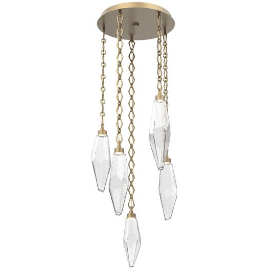 Levi Wilson Rock Crystal 19 Inch Multi Light Pendant by Hammerton Studio
