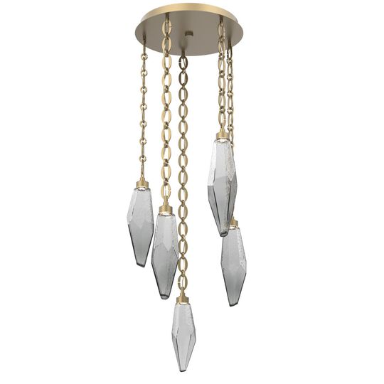 Levi Wilson Rock Crystal 19 Inch Multi Light Pendant by Hammerton Studio