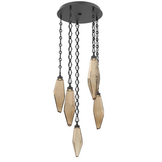 Levi Wilson Rock Crystal 19 Inch Multi Light Pendant by Hammerton Studio