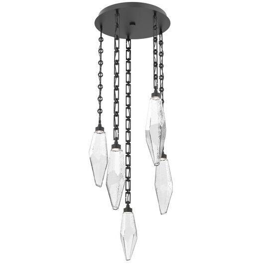 Levi Wilson Rock Crystal 19 Inch Multi Light Pendant by Hammerton Studio
