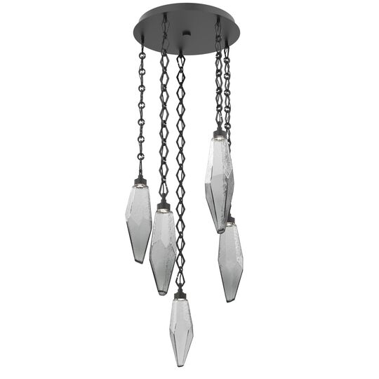 Levi Wilson Rock Crystal 19 Inch Multi Light Pendant by Hammerton Studio