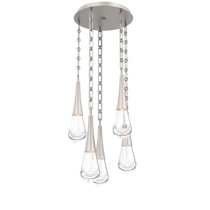 Levi Wilson Raindrop 19 Inch Multi Light Pendant by Hammerton Studio