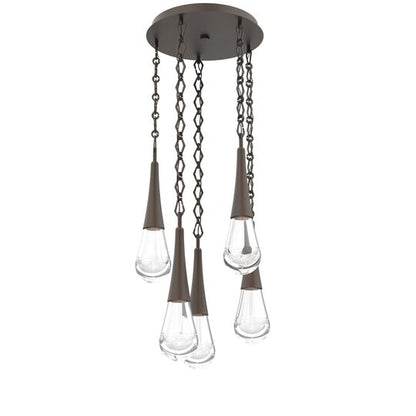 Levi Wilson Raindrop 19 Inch Multi Light Pendant by Hammerton Studio