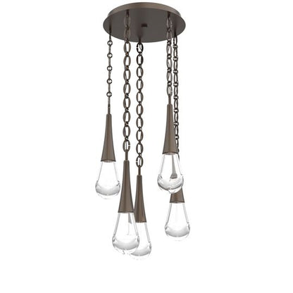 Levi Wilson Raindrop 19 Inch Multi Light Pendant by Hammerton Studio