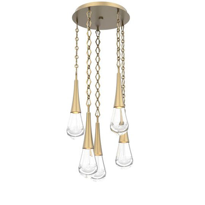 Levi Wilson Raindrop 19 Inch Multi Light Pendant by Hammerton Studio
