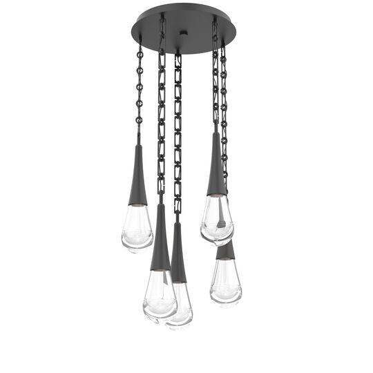 Levi Wilson Raindrop 19 Inch Multi Light Pendant by Hammerton Studio