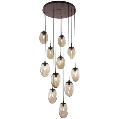 Levi Wilson Nebula 35 Inch 11 Light Multi Light Pendant by Hammerton Studio