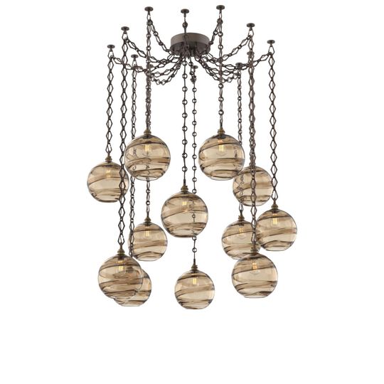 Levi Wilson Terra 18 Inch Multi Pendant Light by Hammerton Studio