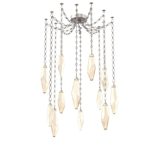 Levi Wilson Rock Crystal 14 Inch Multi Pendant Light by Hammerton Studio