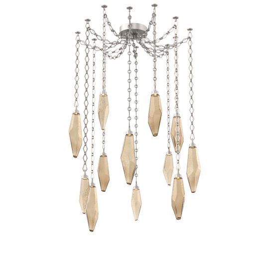 Levi Wilson Rock Crystal 14 Inch Multi Pendant Light by Hammerton Studio