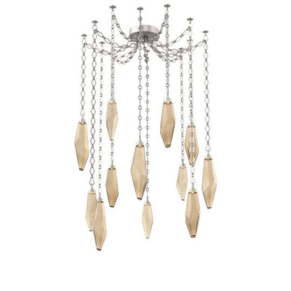 Levi Wilson Rock Crystal 14 Inch Multi Pendant Light by Hammerton Studio