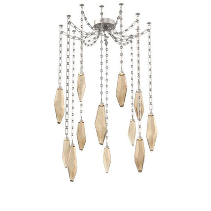 Levi Wilson Rock Crystal 14 Inch Multi Pendant Light by Hammerton Studio