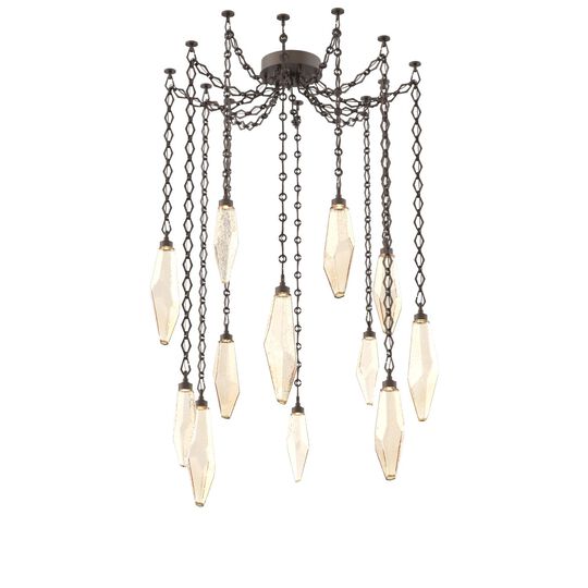 Levi Wilson Rock Crystal 14 Inch Multi Pendant Light by Hammerton Studio