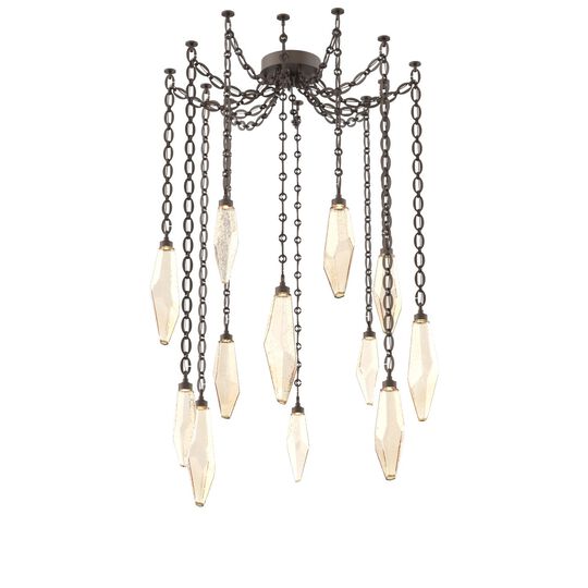 Levi Wilson Rock Crystal 14 Inch Multi Pendant Light by Hammerton Studio