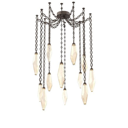 Levi Wilson Rock Crystal 14 Inch Multi Pendant Light by Hammerton Studio