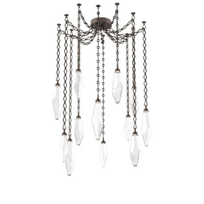 Levi Wilson Rock Crystal 14 Inch Multi Pendant Light by Hammerton Studio