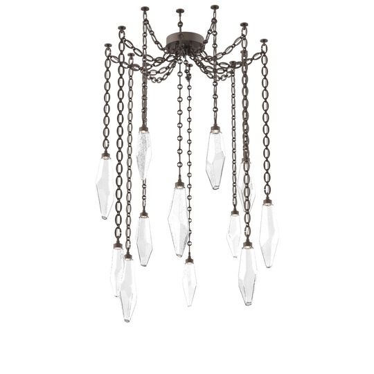 Levi Wilson Rock Crystal 14 Inch Multi Pendant Light by Hammerton Studio