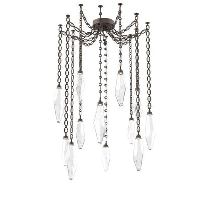 Levi Wilson Rock Crystal 14 Inch Multi Pendant Light by Hammerton Studio