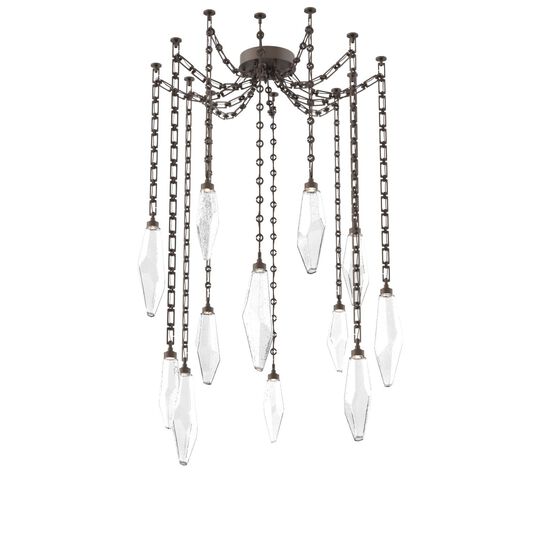 Levi Wilson Rock Crystal 14 Inch Multi Pendant Light by Hammerton Studio