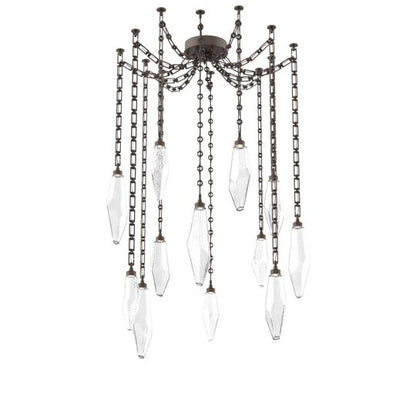 Levi Wilson Rock Crystal 14 Inch Multi Pendant Light by Hammerton Studio
