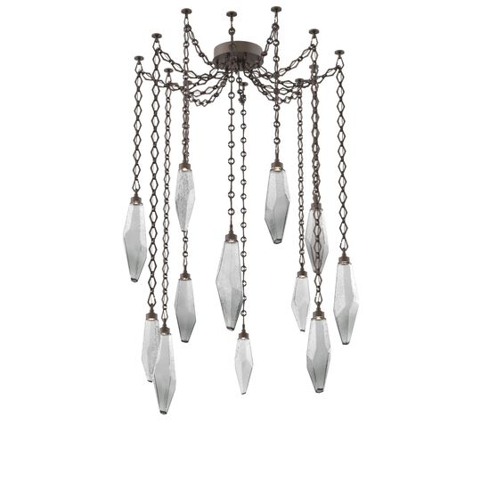 Levi Wilson Rock Crystal 14 Inch Multi Pendant Light by Hammerton Studio