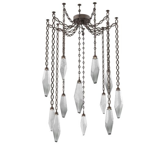 Levi Wilson Rock Crystal 14 Inch Multi Pendant Light by Hammerton Studio