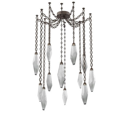 Levi Wilson Rock Crystal 14 Inch Multi Pendant Light by Hammerton Studio