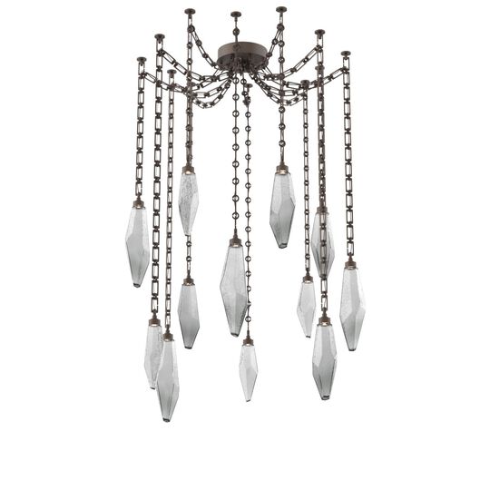 Levi Wilson Rock Crystal 14 Inch Multi Pendant Light by Hammerton Studio