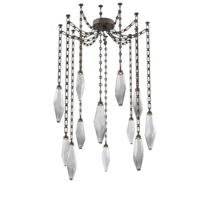 Levi Wilson Rock Crystal 14 Inch Multi Pendant Light by Hammerton Studio