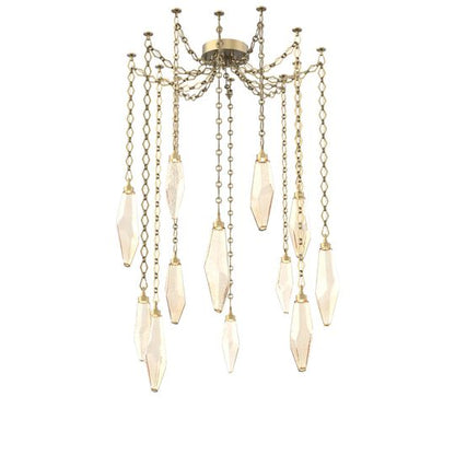 Levi Wilson Rock Crystal 14 Inch Multi Pendant Light by Hammerton Studio