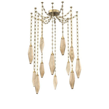 Levi Wilson Rock Crystal 14 Inch Multi Pendant Light by Hammerton Studio